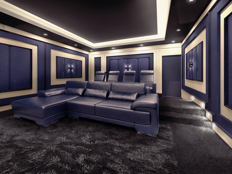 A professionally designed home theater.