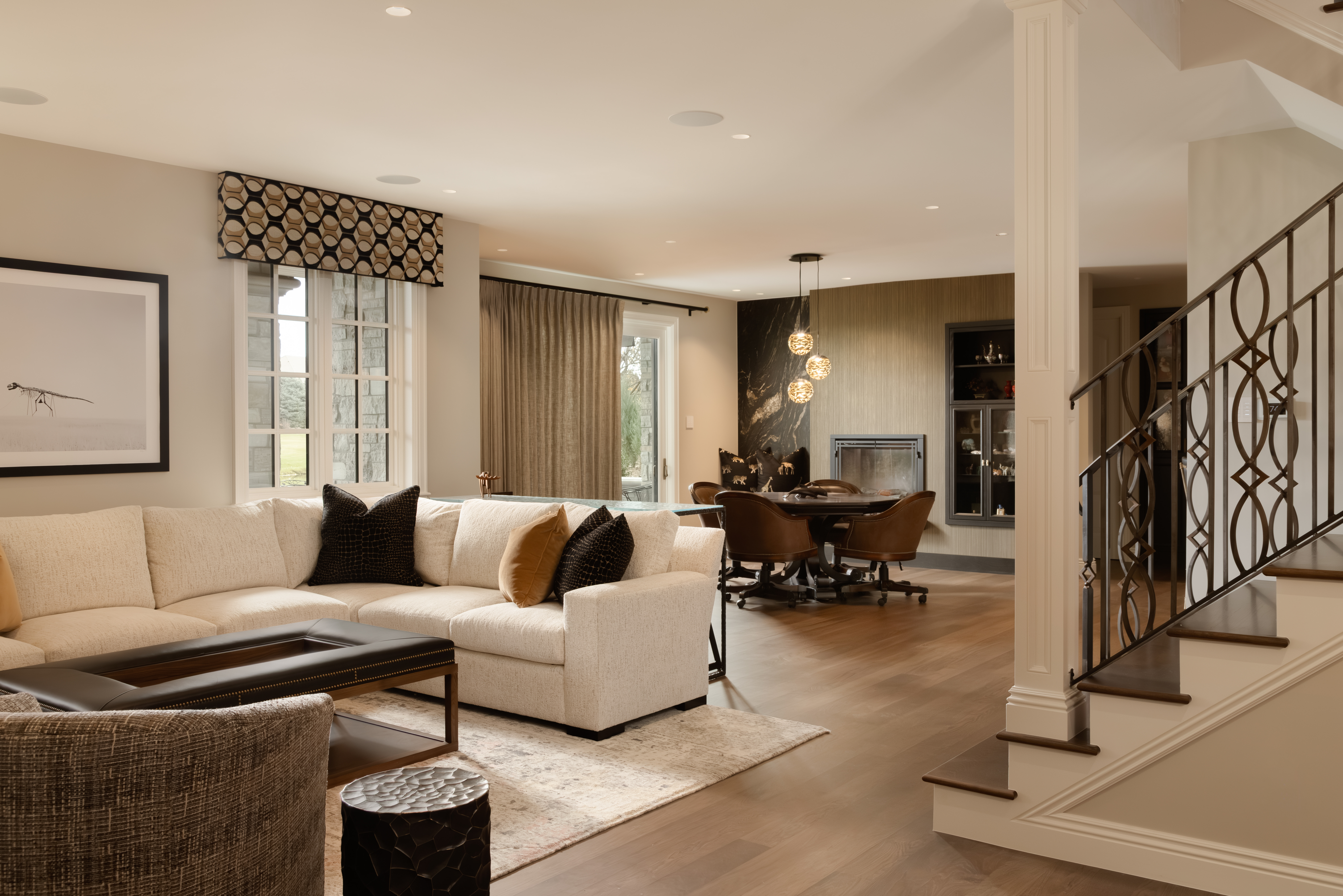 Living room with integrated home technology