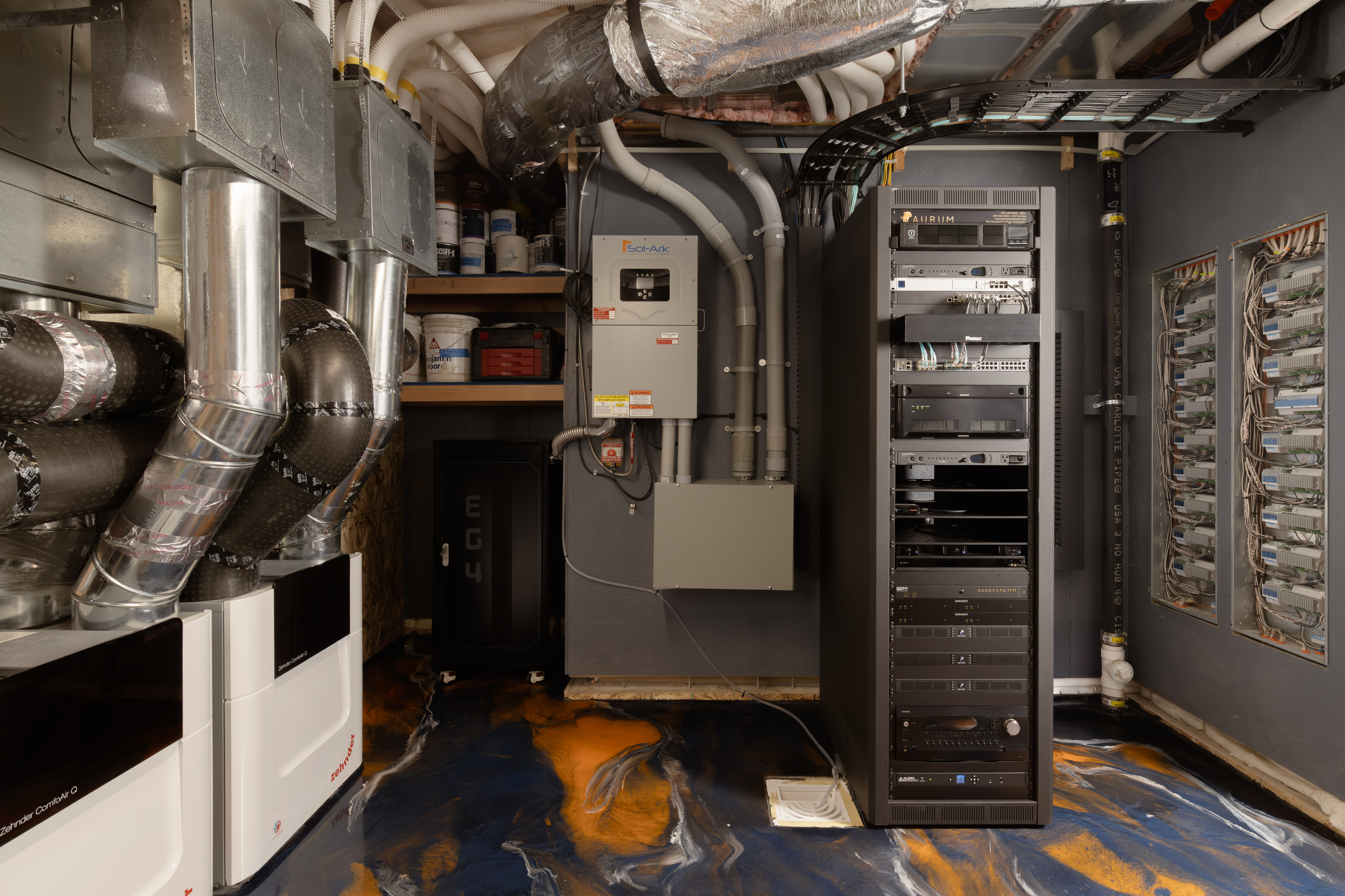 Server rack and network equipment installation